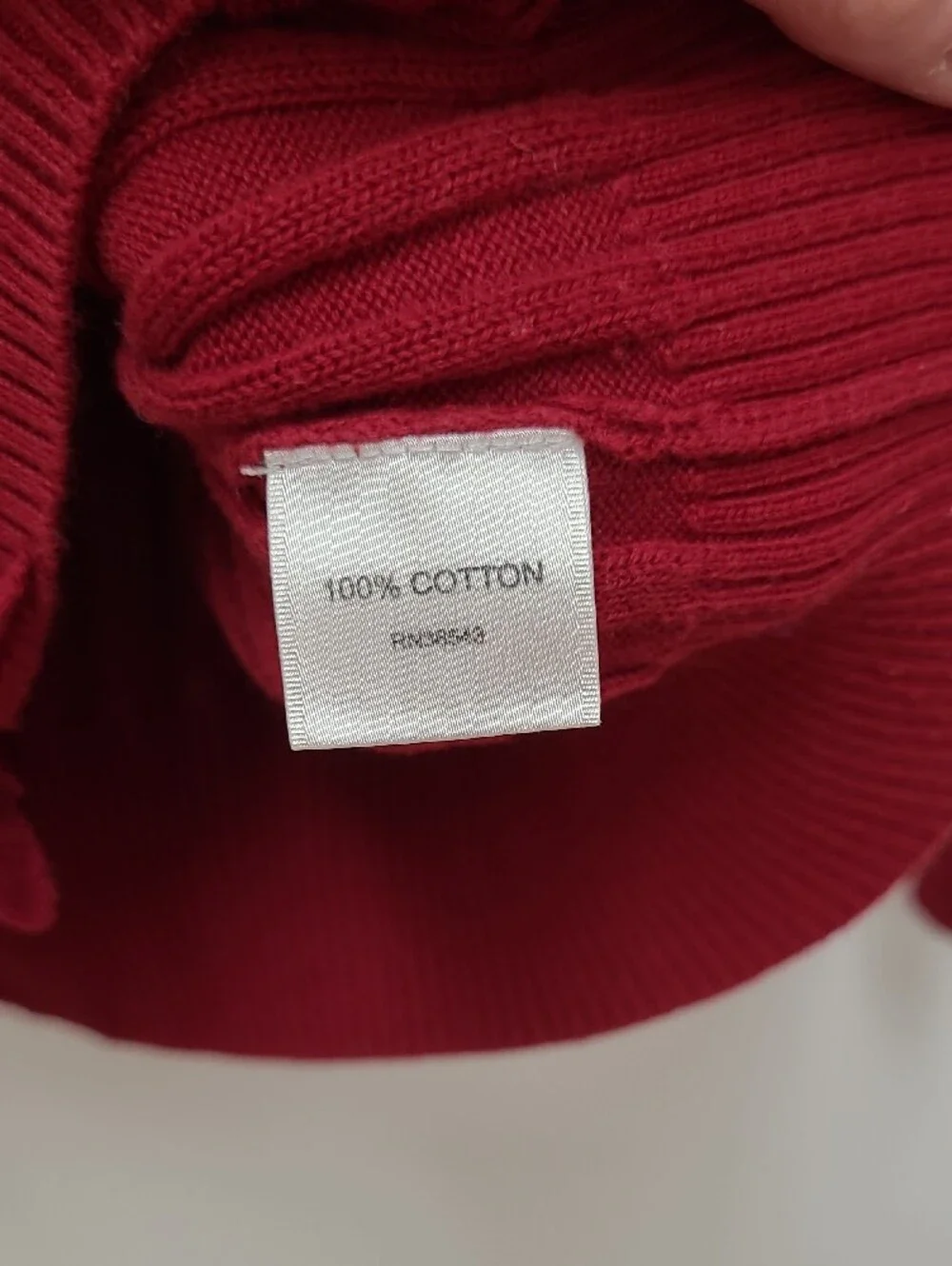 Van Heusen Red Ruffle-Trim Ribbed Cardigan - Picture 6 of 6